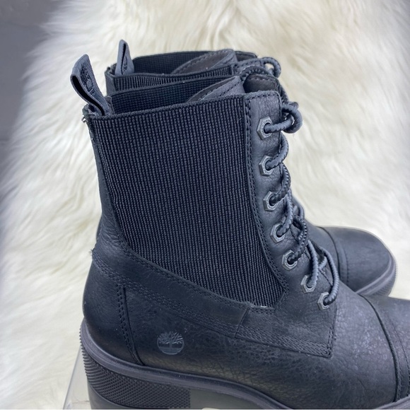 TIMBERLAND SILVER BLOSSOM LACE UP COMBAT BOOTS SIZE 10W - Picture 6 of 14